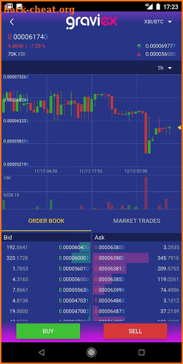 GRAVIEX - Cryptocurrency Exchange screenshot