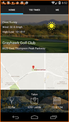 Grayhawk Golf Club Tee Times screenshot