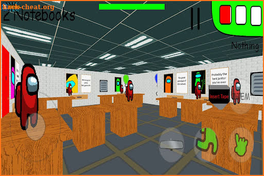 Green Baldi's Basics in Among US screenshot