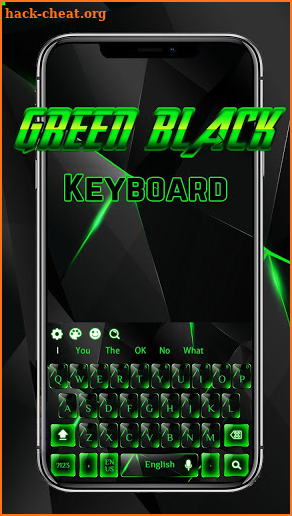 Green Black Glass keyboard screenshot