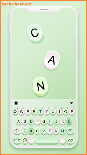 Green Candy Color Keyboard Background screenshot