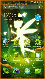 Green Fairy Butterfly-APUS Stylish Theme screenshot