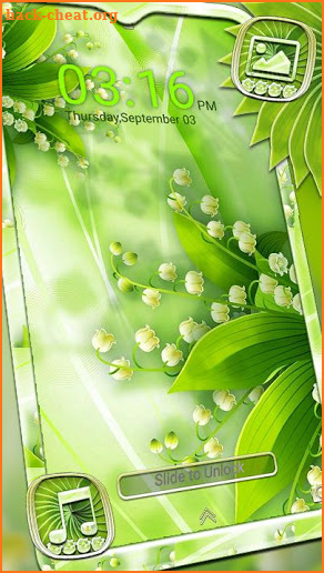 Green Floral Launcher Theme screenshot