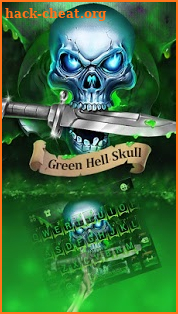 Green Hell Skull Devil Knife Keyboard Theme screenshot