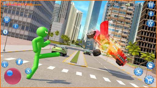 Green Hero Stickman Criminal Mafia screenshot