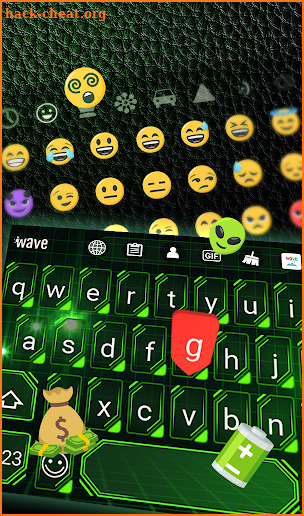 Green Light Animated Keyboard and Live Wallpaper screenshot