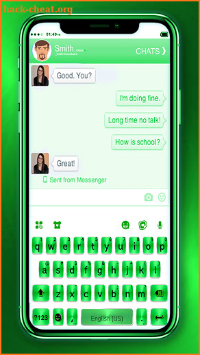 Green Metal Keyboard Background screenshot