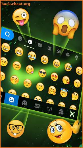 Green Neon Check Keyboard Theme screenshot