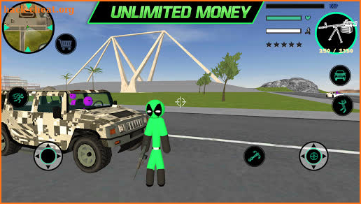 Green Pool Stickman Rope Hero Gangstar Crime screenshot