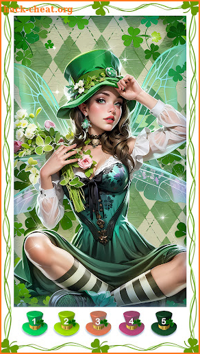 Green Saint Patrick Coloring screenshot