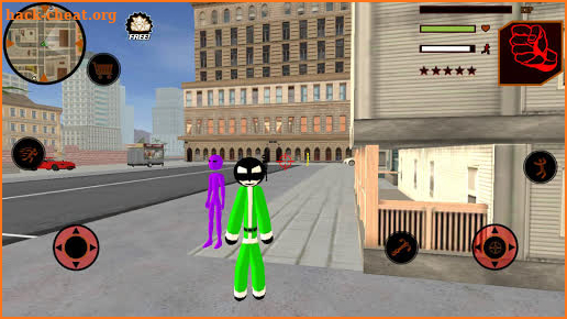 Green Santa Stickman Rope Hero Crime Simulator screenshot