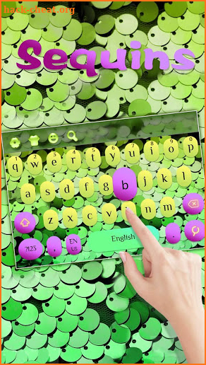 Green Sequins Keyboard screenshot