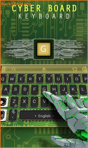 Green Tech Cyber Board Keyboard Theme screenshot