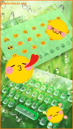 Green Water Drop Keyboard screenshot