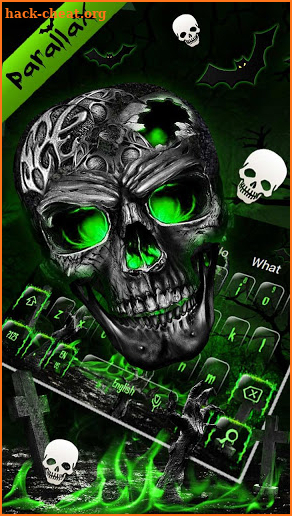 Green Zombie Skull Parallax keyboard screenshot