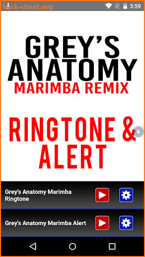 Grey's Anatomy Marimba Tone screenshot