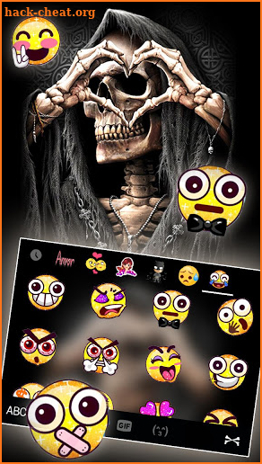 Grim Reaper Skull Love Keyboard Theme screenshot