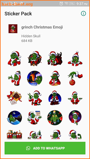 Grinch Christmas Sticker for WhatsApp screenshot