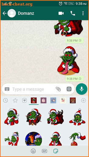 Grinch Christmas Sticker for WhatsApp screenshot