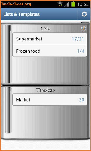 Grocery list Courzeo screenshot