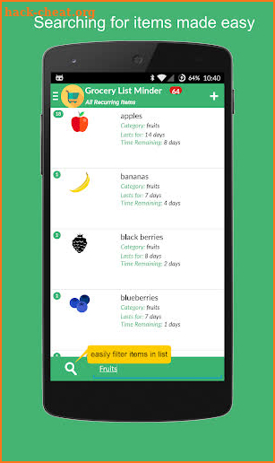 Grocery List Minder screenshot