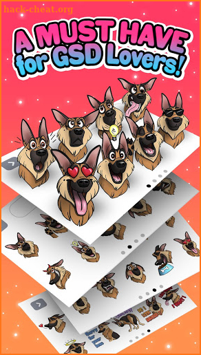 GSDmoji German Shepherd emojis screenshot