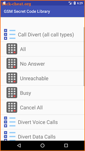 GSM Secret Code Library screenshot