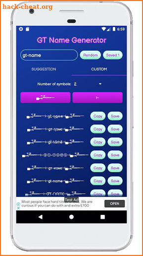 GT Nickname Generator screenshot