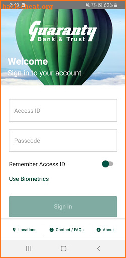 Guaranty Bank & Trust screenshot