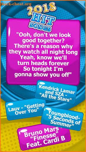 Guess The Song Lyrics Quiz 2018 screenshot