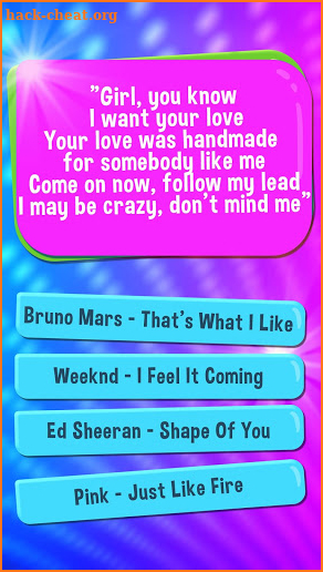 Guess The Song Pop Songs Quiz screenshot