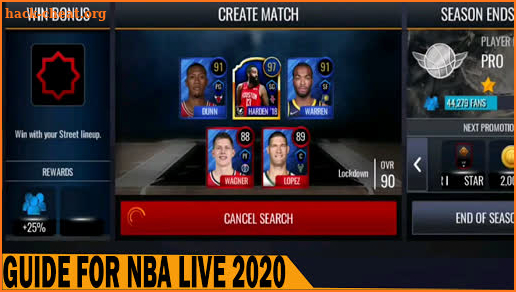 guide foe nba live mobile 2020 screenshot