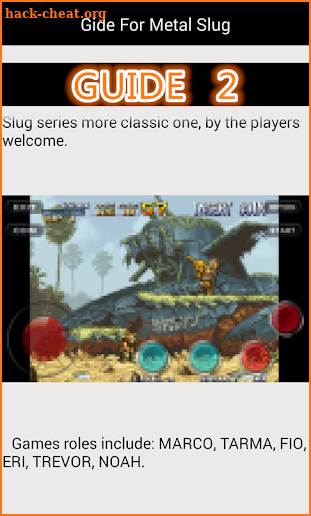 Guide For Metal Slug screenshot