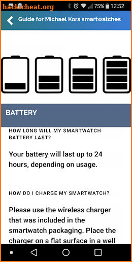 Guide for Michael Kors smartwatches screenshot