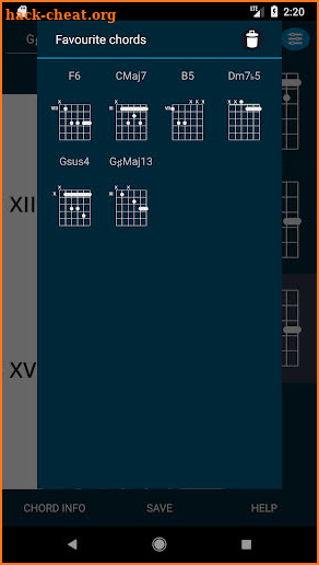 Guitar Chords Database - 2000+ chord charts screenshot