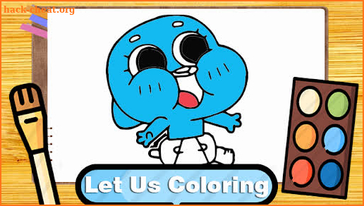 Gumball and Darwin Coloring Game screenshot