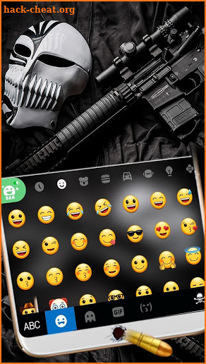 Gun Skull Mask Keyboard Theme screenshot