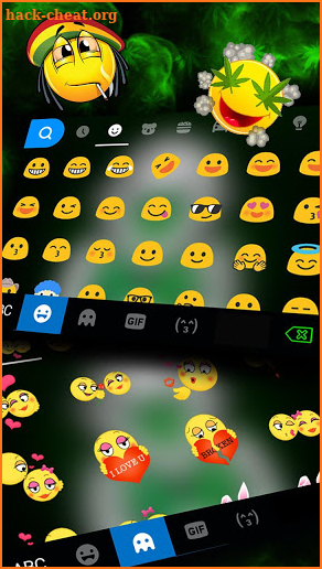 Gun Weed Cool Lady Keyboard Theme screenshot