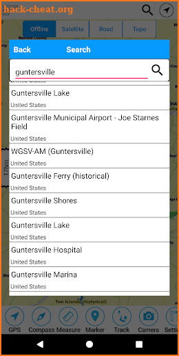 Guntersville Lake Offline GPS Nautical charts screenshot