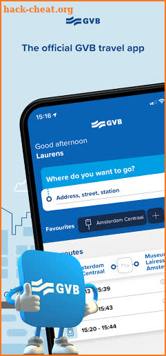 GVB travel app screenshot