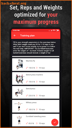 Gym Workout Plan for Weight Training screenshot