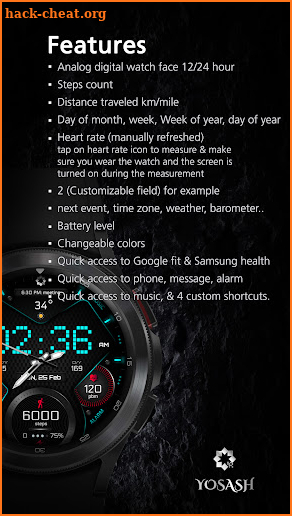 H355 Watch Face - YOSASH screenshot