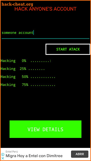 HACK ANY ACCOUNT screenshot