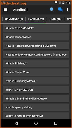 Hacking Tutorials for Geeks - Auedbaki screenshot