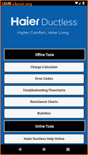 Haier Ductless Help screenshot