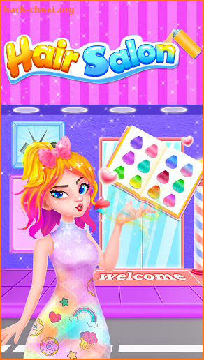 Hair Salon - Paint Rainbow Hair screenshot