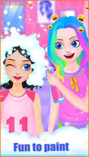 Hair Salon - Paint Rainbow Hair screenshot