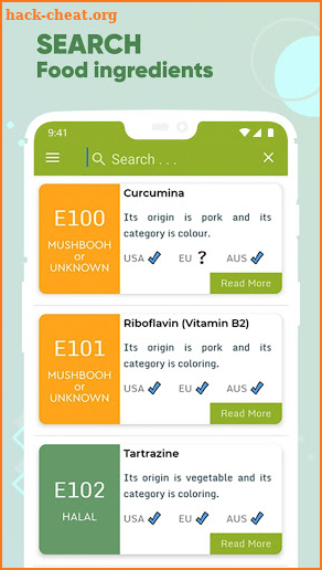 Halal Food Search : Halal Additives ( E-numbers ) screenshot