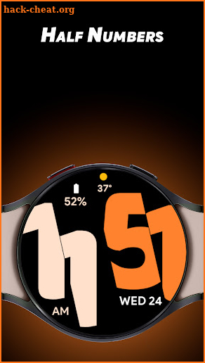 Half Numbers - Watch face screenshot