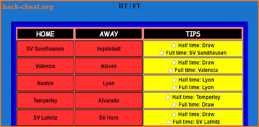 Half Time / Full Time Tips Pro screenshot